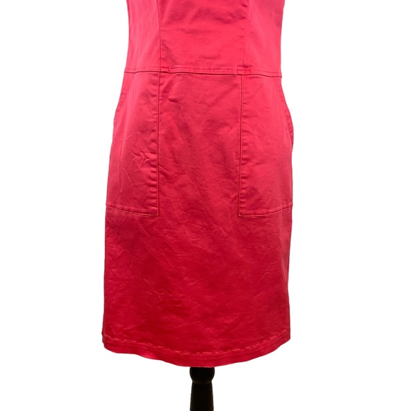 WOMENS BODEN CORAL CHINO TUNIC SLEEVELESS SHEATH DRESS SIZE 4L - Picture 4 of 10